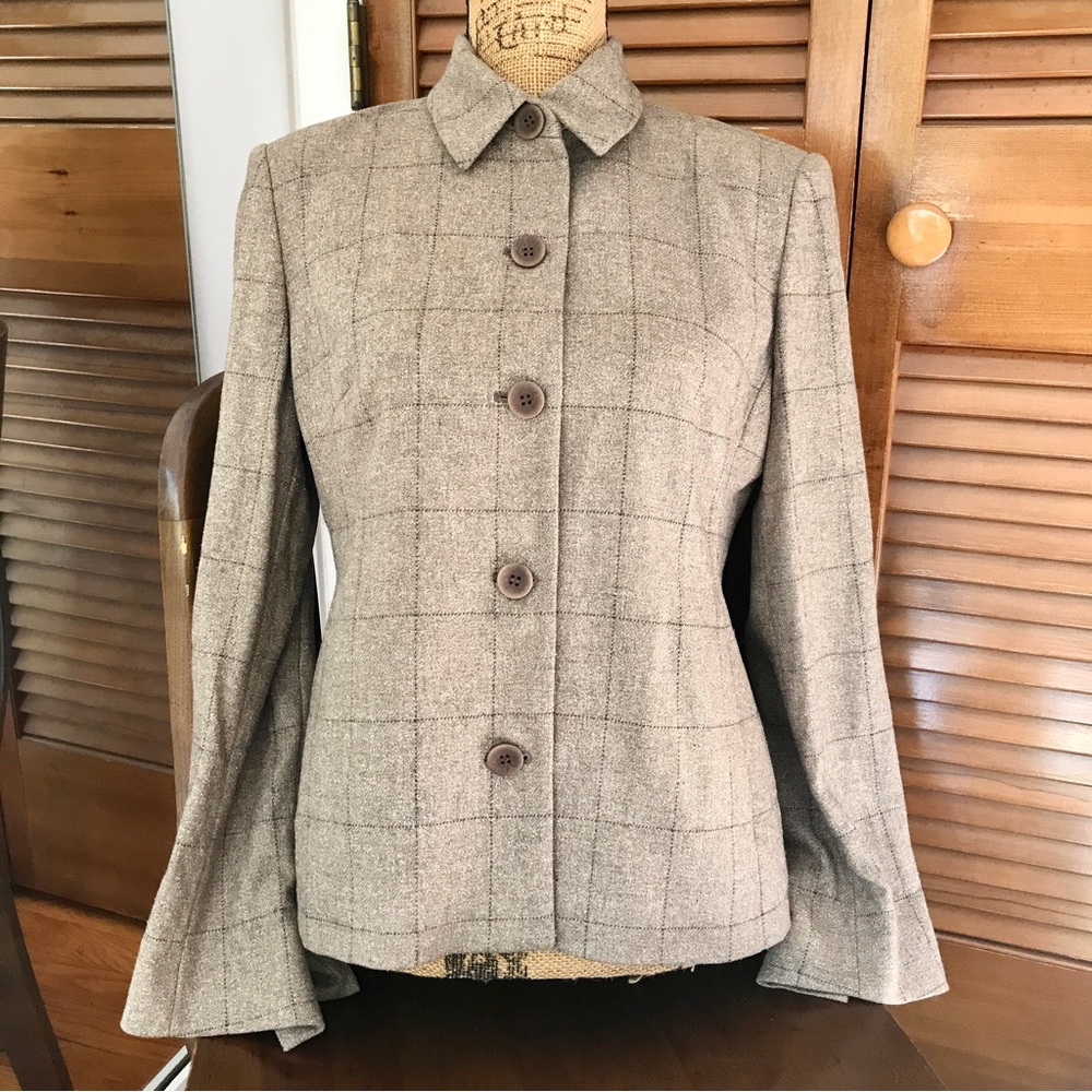 Italian Wool Hunting Jacket with Cashmere and Silk
